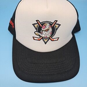 Anaheim Ducks Mighty Ducks Hockey Promo Hat Herdez Salsa Trucker Snapback Mesh